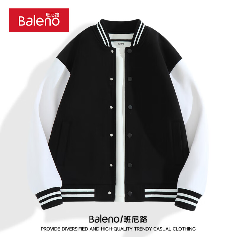 Baleno Men's Jacket, Spring And Autumn Style, Loose-Fitting American Street Style Baseball Jacket for Men, Pilot Jacket for Me 8