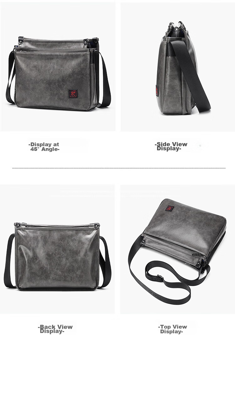 POLO Shoulder Bag for Men, Business Crossbody Bag, Casual Phone Bag, IPad Bag, Horizontal Style Sports Messenger Bag for Me 15