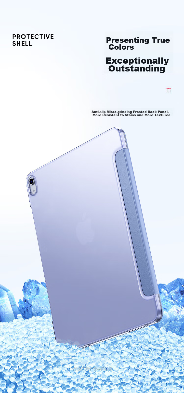 CangHua Compatible with 2024/2025/2026 New IPad Air 11-Inch Case, M4 Chip Apple Tablet Air 6/7/8 Protective Cover, Shockproof Tri-Fold Silicone Case 4