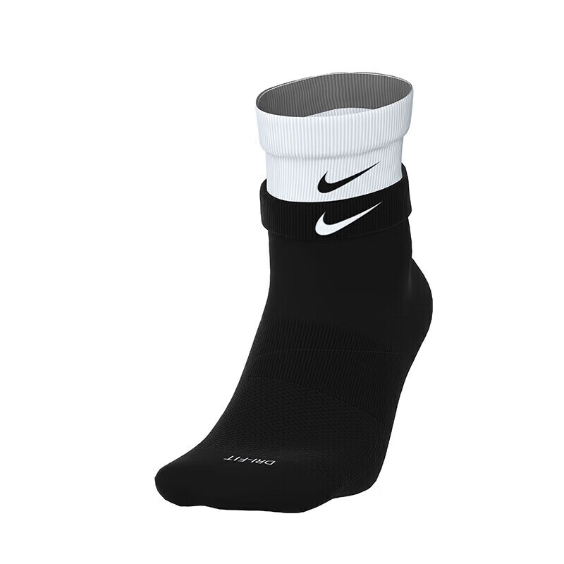 NIKE Men's Socks, Quick-Drying Breathable Sports Socks, Mid-Calf Length, One Pair, DH4058-011 Black L