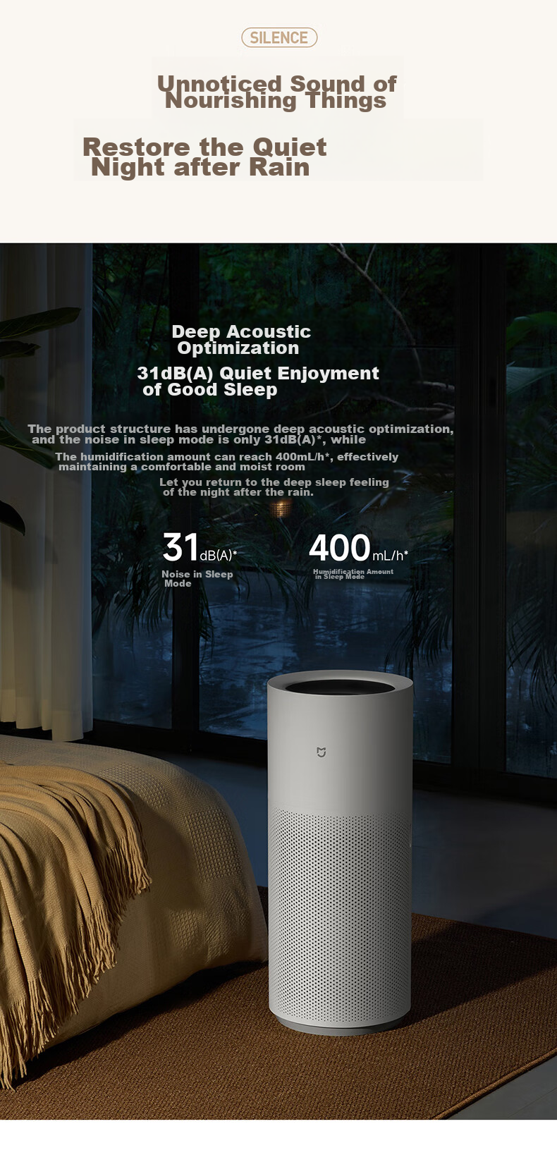 Mijia Xiaomi Baby-Friendly Mist-Free Humidifier 3 Pro, Home Bedroom Large Capacity Air Humidifier for Babies And Pregnant Women, 1500mL/h, CJSJSQ01MX Gift Moisturizing Present for Girls 7