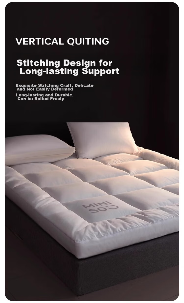 MINISO Star-Rated Hotel Grade Class A Antibacterial Mattress Pad, Soft Bed Mat, Double Bed Pad for 1.8x2 Meter Bed 9