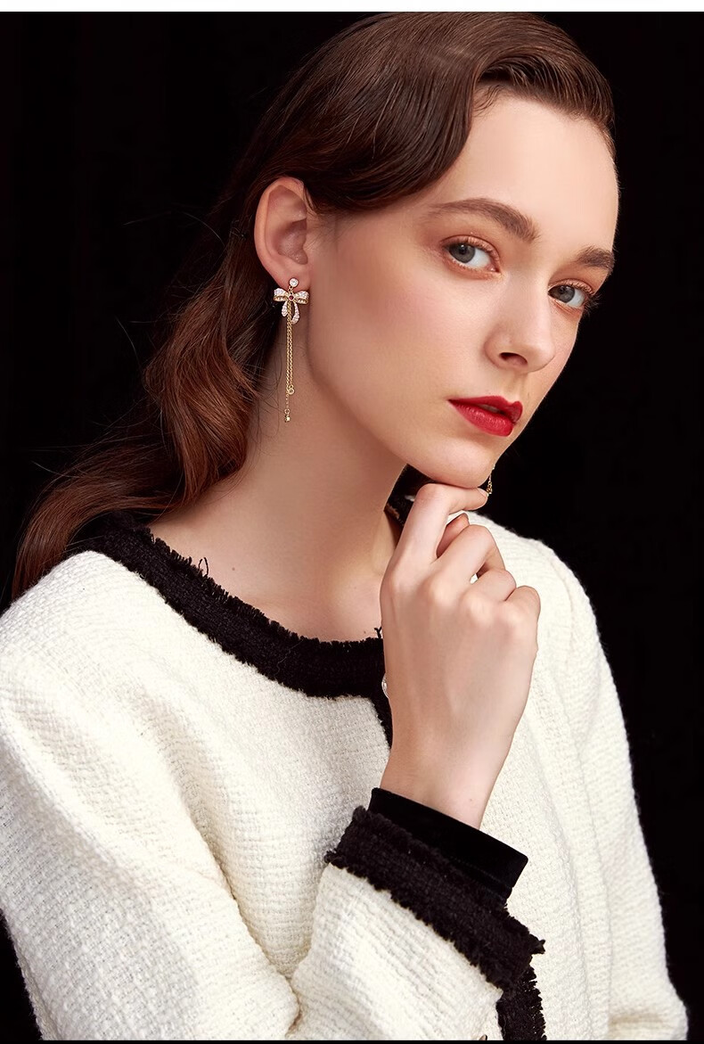 Eternelle French Eternal Original Design Earrings, Elegant Ear Rings, Fairy-Like Tassel Earrings, Birthday Gift for Wome 2