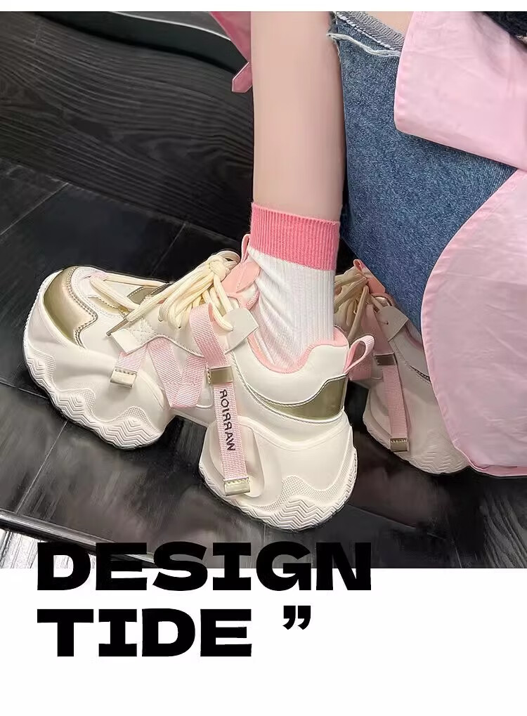 Huili Official Women's Shoes, Summer Dad Shoes for Women, 2026 New Style Sneakers, Versatile Footwear for Women, Purple And Silver Mesh Style, Size 37 11