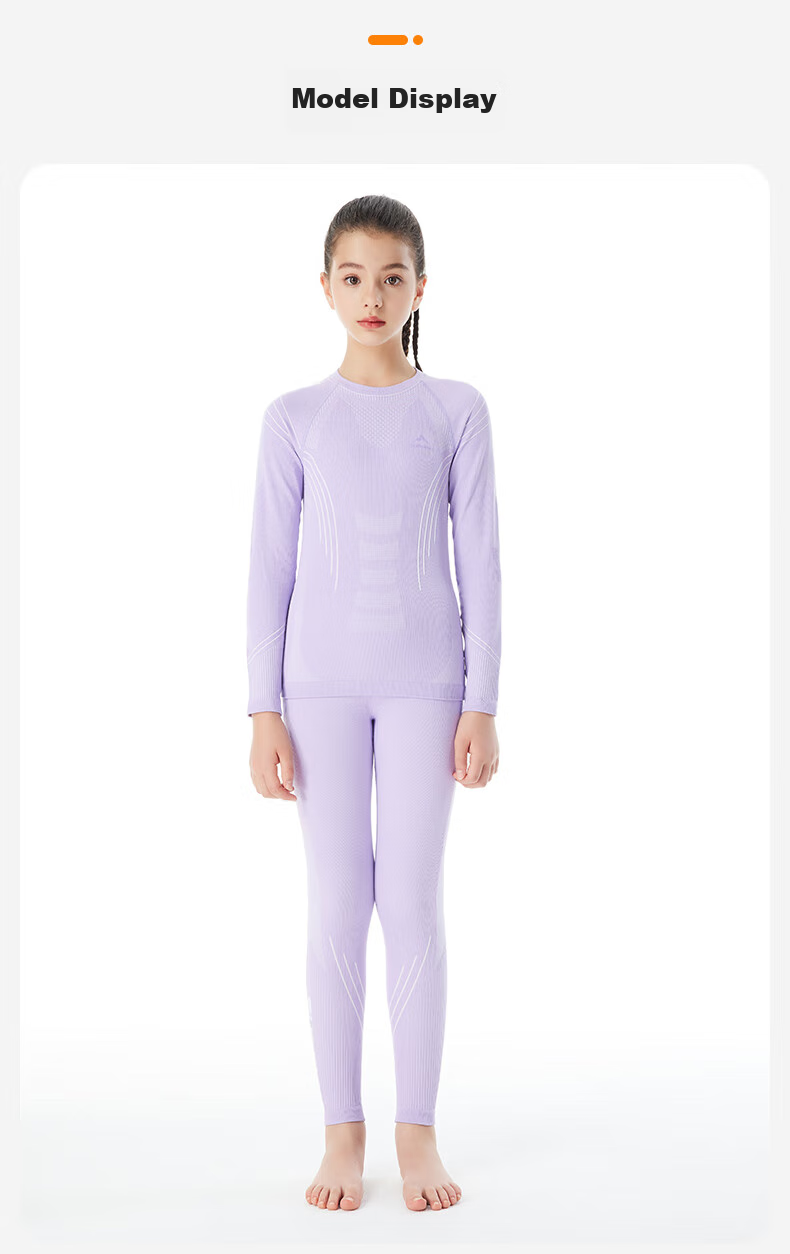 SURPINE Children's Merino Wool Ski Quick-Dry Shirt, Moisture-Wicking Antibacterial Underwear 12