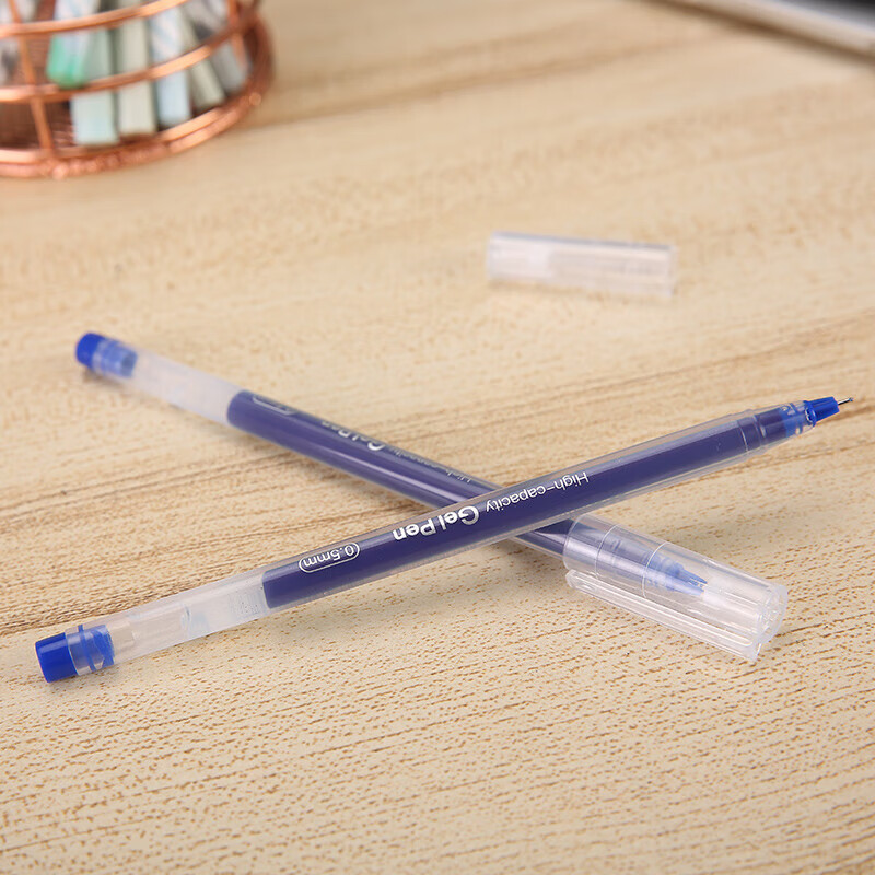 M&G 0.5mm Needle Tip Retractable Gel Pen AGPB6901 Blue Ink 6-Pack