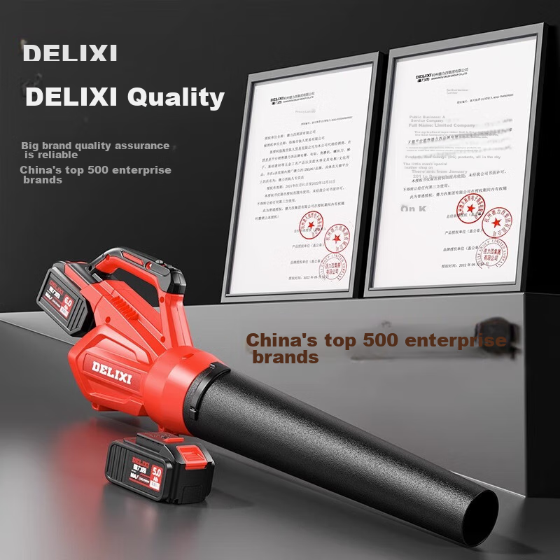 Аккумуляторный воздуходув Delixi 21В, бесщеточный, мощный, для уборки снега и листьев, с цифровым дисплеем