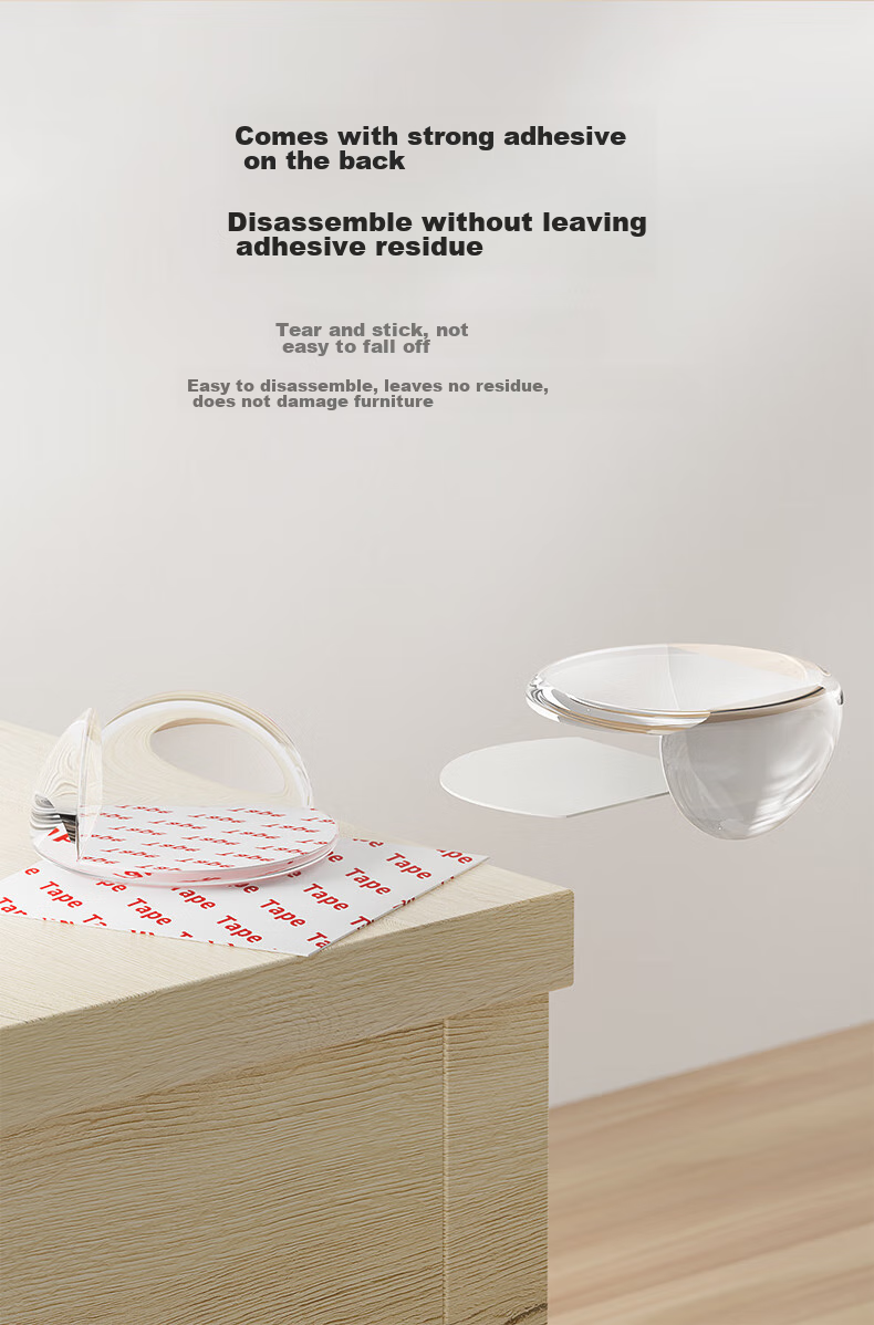 BEIDELI Baby Safety Transparent Corner Guards, Child Anti-Collision Edge Protectors, Table Corner Protectors, L-Shaped Corner Guards, No Adhesive Required, 10 Pieces 4
