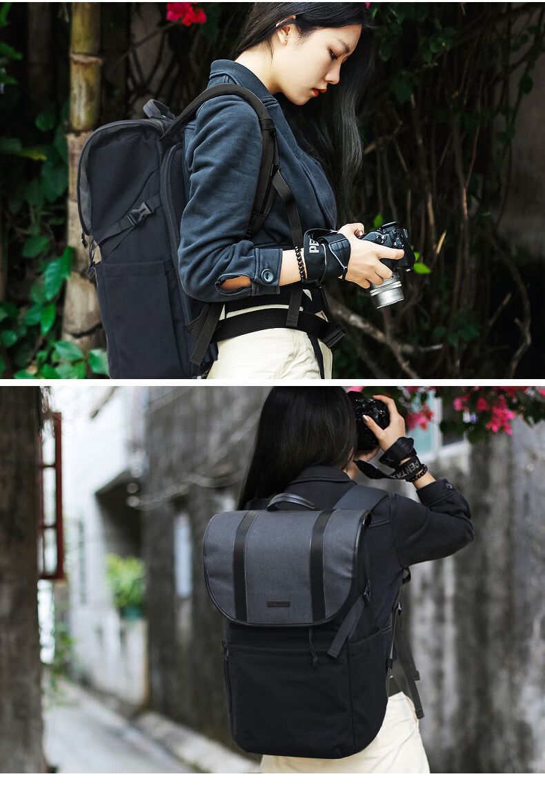 Benro New Lineage LN Photography Bag, Professional DSLR And Mirrorless Camera Backpack, Fashionable Casual Double-Layered Travel Laptop Digital Backpack with Rain Cover 18