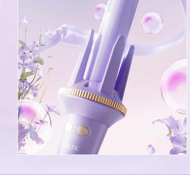 AUX Fully Automatic Curling Iron, 32mm, Negative Ion, Dorm Room, Women's Lazy, Volumizing, Portable Electric Curler, Big Wave, Long-Lasting Styling, Hair Straightener, Birthday Gift for Women, Milk Yellow 17