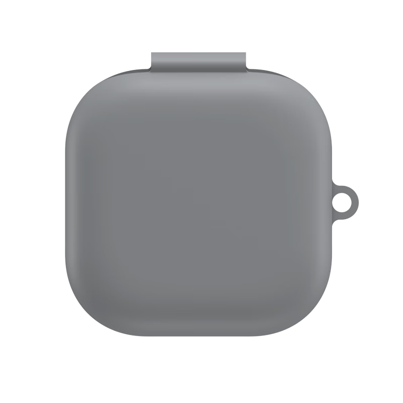 ESCASE Compatible with OpenFit Bluetooth Earphones, Silicone Storage Case, Liquid Silicone Soft Shell, Full Protection, Shockproof, Ultra-Thin Protective Case, Premium Gray + Lanyard