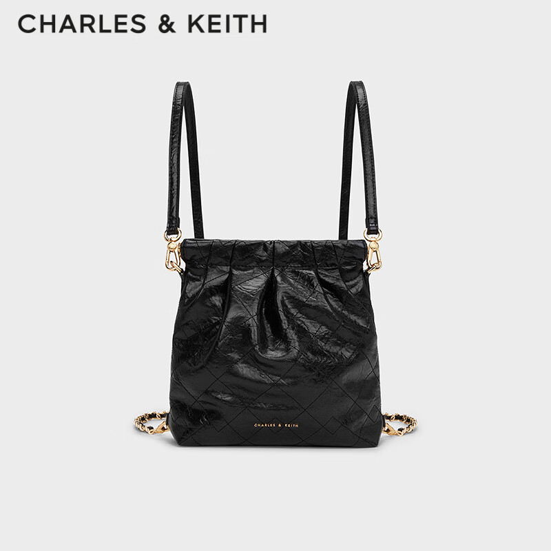 CHARLES&KEITH Mini Quilted Chain Crossbody Bag Shoulder Bag Backpack for Women Birthday Qixi Festival Gift CK2-60782390