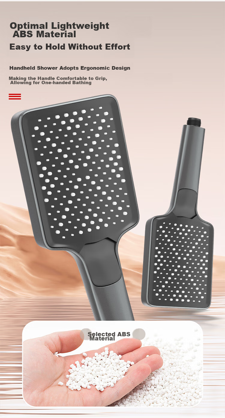 Larsd Pressurized Shower Head, Handheld Shower Sprayer, Three Water Flow Settings, Bathing Rain Shower, Showerhead LD5587 7