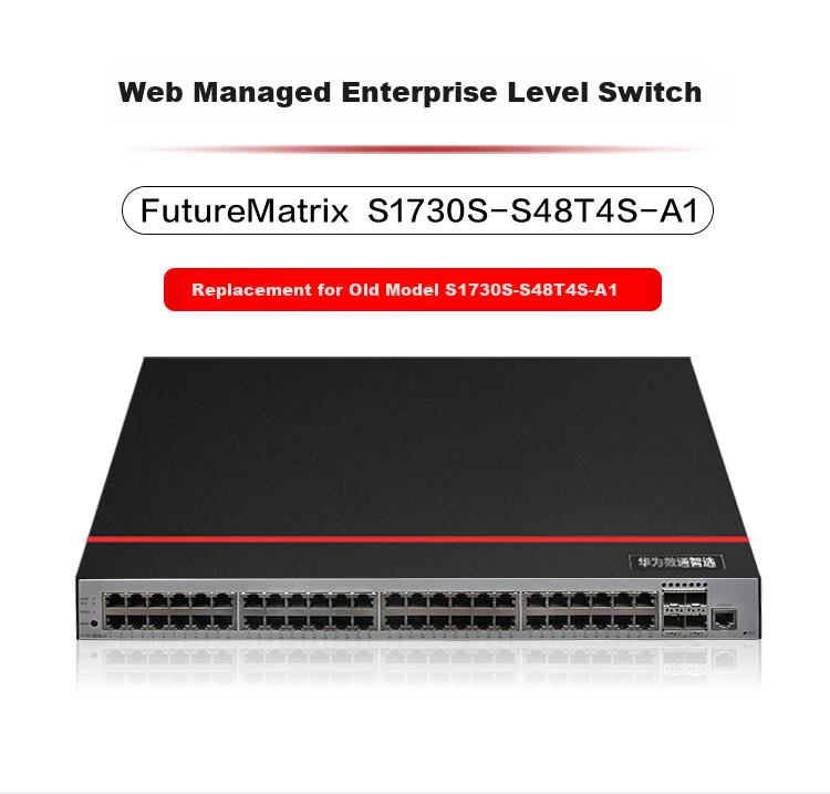 Huawei S5735S-S48T4X-A Smart Selection 10G Switch 48-Port Gigabit Ethernet + 4-Port 10G Optical Port Layer 3 Ethernet Network Fully Managed Stackable for SMB 3
