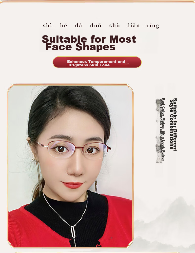 LESCA LUNETIER Reading Glasses for Women, Anti-Blue Light Radiation, High-Quality Genuine Product, High-Definition Presbyopic Glasses for Middle-Aged And Elderly, Fashionable Reading Glasses 9