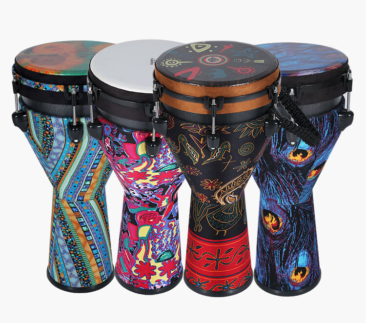 MOSEN 10-Inch Professional African Drum, Carbon Fiber Material Lijiang Hand Drum, Adjustable Tuning Fashion Style Starry Sky Patter 20