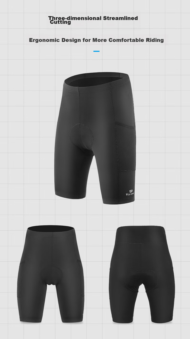 WestBiking Spring And Summer Cycling Shorts for Men, Quick-Dry with Padded Inserts, Mountain And Road Bike Shorts, Cycling Wear, Black, Size M 6