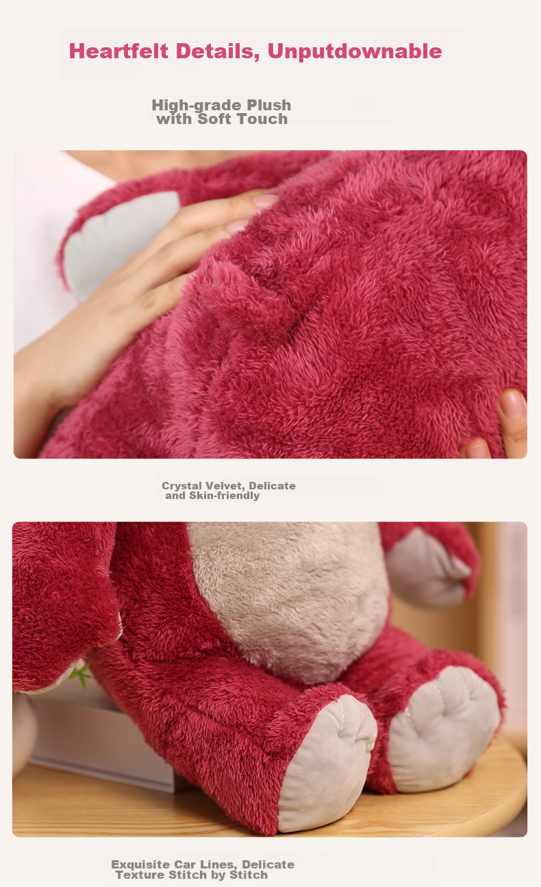 Disney Strawberry Bear Plush Toy Doll, Valentine's Day Gift for Girlfriend, Stuffed Animal Pillow, Birthday Present for Girls 8