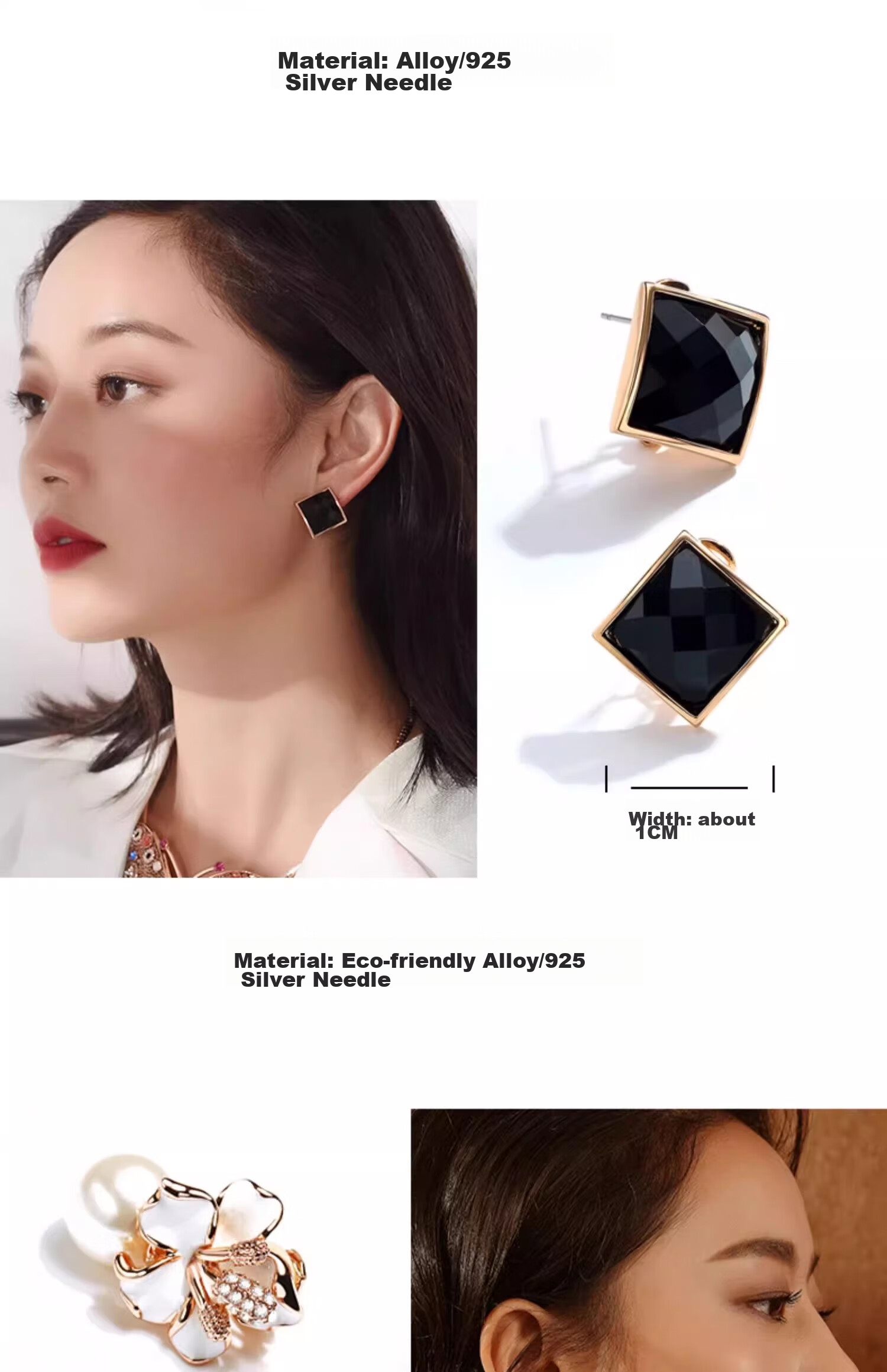 Dairuo No-ear Piercing Earrings for Women, High-End One-Week Set, Simple And Elegant Ear Jewelry, Practical Birthday Gift for Girlfriend 6