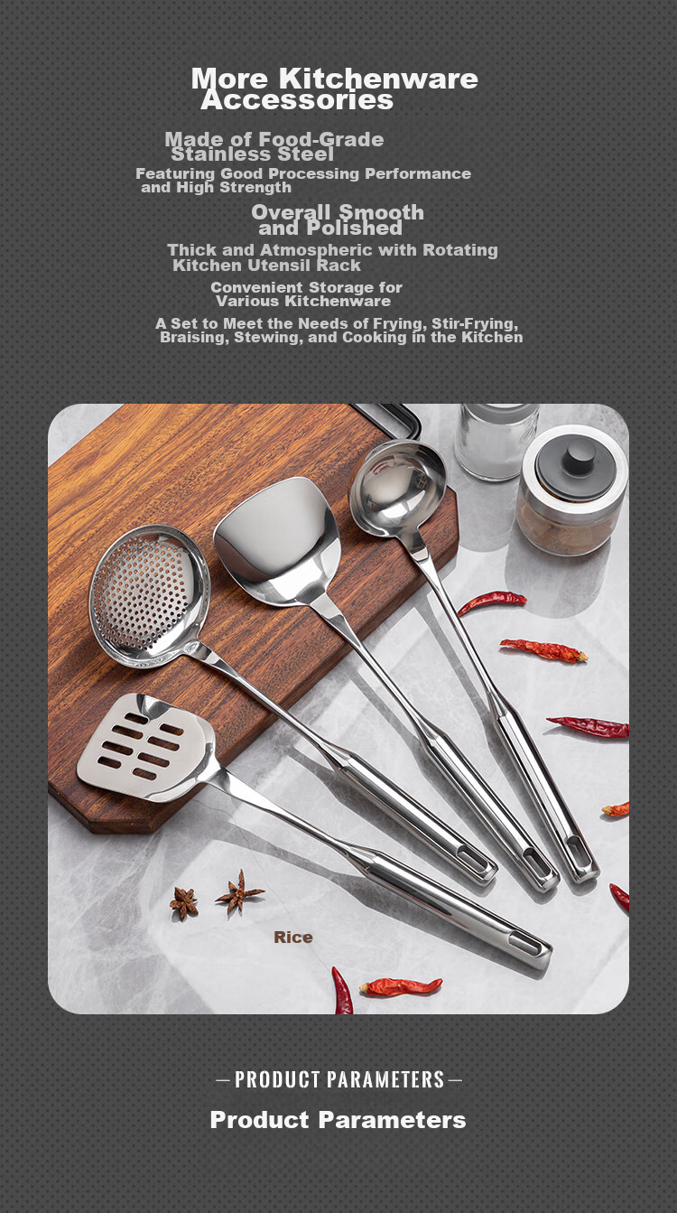 Banwushenghuo 304 Stainless Steel Spatula, Cooking Spatula, Wok Turner, Kitchen Utensil for Home Use, Cast Iron Pan, Specialized Cooking Spatula for Iron Pans 2