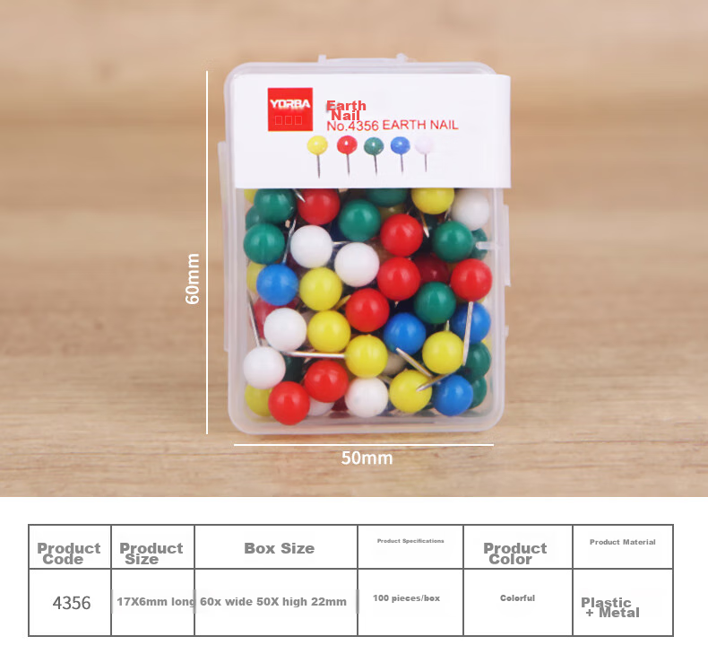 Youbili Colored T-Pins, Cork Board Pushpins, Drawing Pins, 200 Pieces/tube, 22*9mm, 4353 8