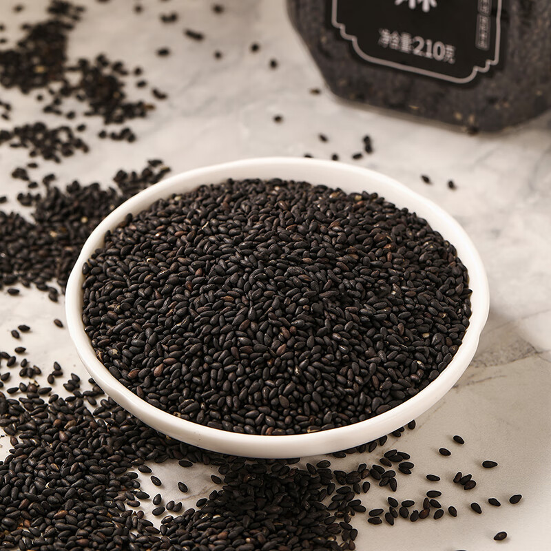 六必居 熟黑芝麻 210g 熟芝麻调味香辛料 中华老字号