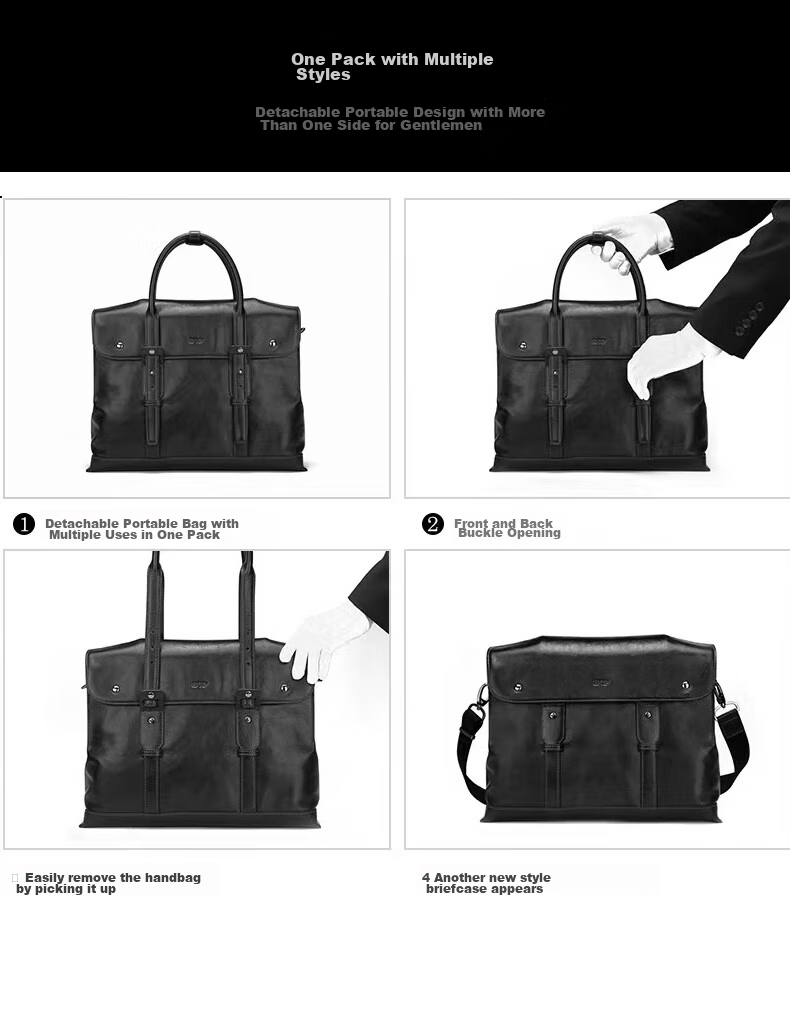 BVP Briefcase for Men, Business Top-Grain Leather Handbag, Crossbody Bag, Laptop Bag, Briefcase, Birthday Gift 28