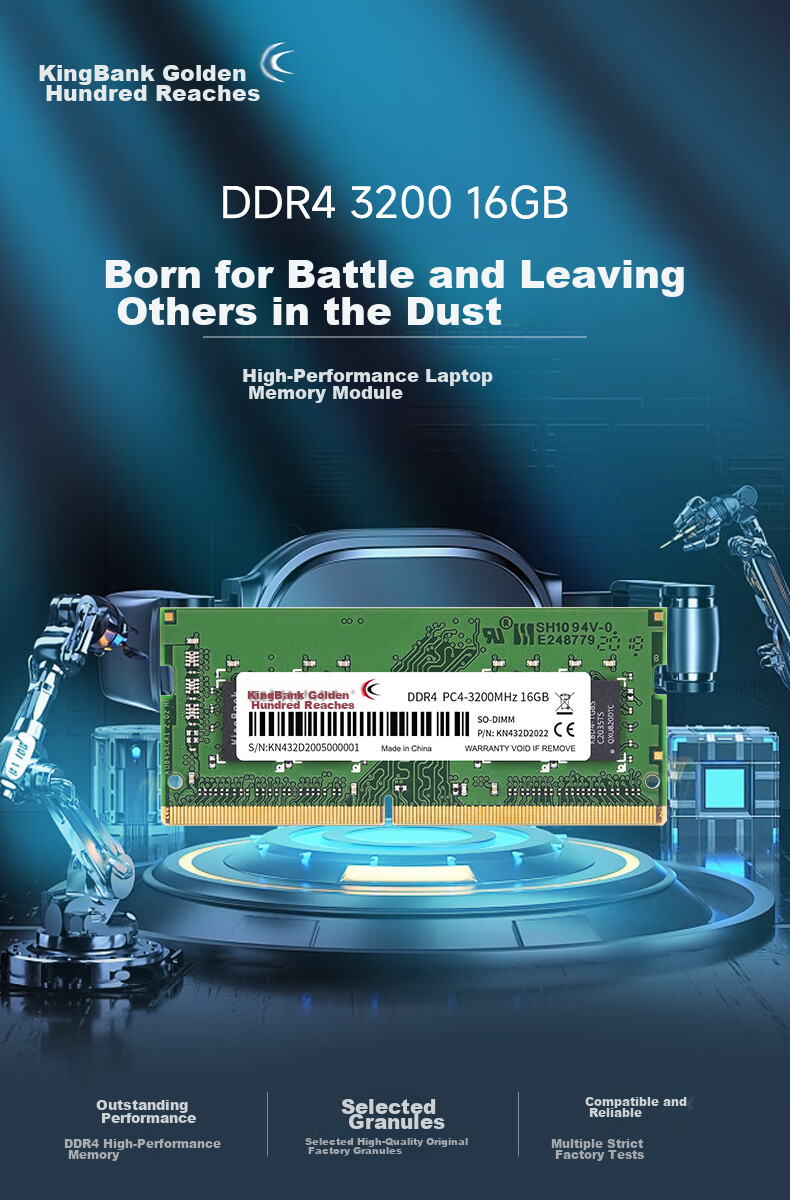 KINGBANK 16GB DDR4 3200 Laptop Memory Module 1