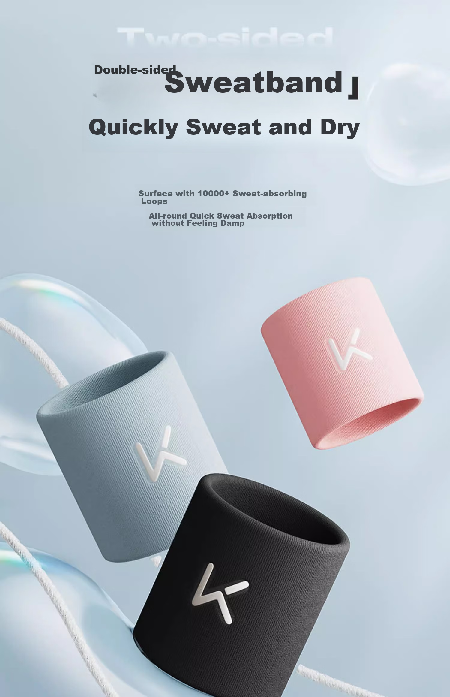 Keep Sports Wristband for Men And Women, Fitness Basketball Wrist Support for Sprains, Tendon Sheath Protection for Badminton, 2-Pack, Lead Foil Gray 5