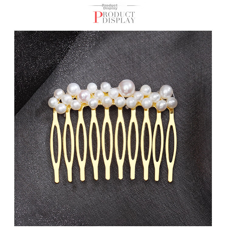 CHIMERA Freshwater Pearl Hair Comb, Bun Maker, Flyaway Hair Tamer, Bangs Clip, High-End Hairpin for Women, Mid-Autumn Festival Gift 17