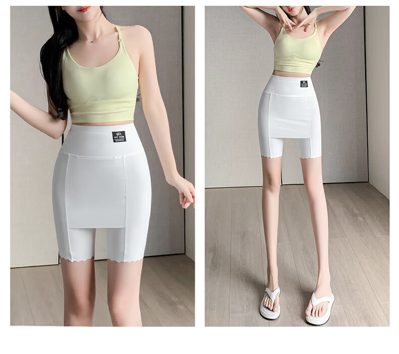 LangSha Safety Shorts, Anti-Exposure Seamless Layered Coverage, Thin with Cotton Crotch, Knee-Length Undershorts for Wome 17
