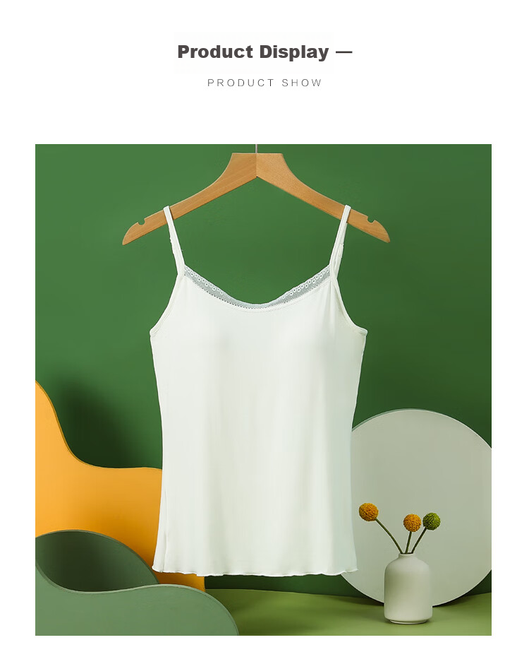 Hodo [One-Piece with Chest Pads] Bra-Free Camisole for Women, Modal Undershirt Style, Elegant Black, 165/90 13