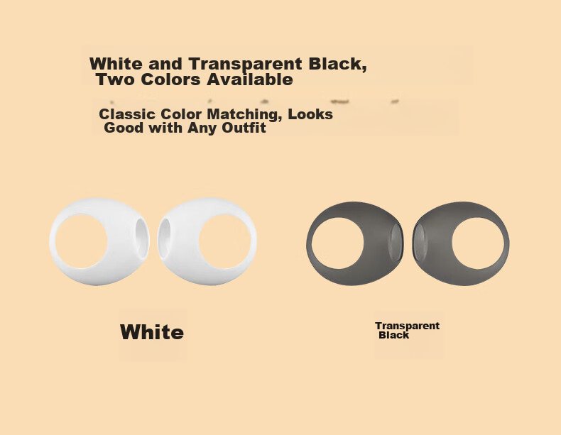 Masentek Earphone Ear Tips Protective Covers Compatible with Huawei FreeBuds 5/6 Bluetooth Earphones, Anti-Slip Silicone Protective Accessories Ultra-Thin Transparent Black 4