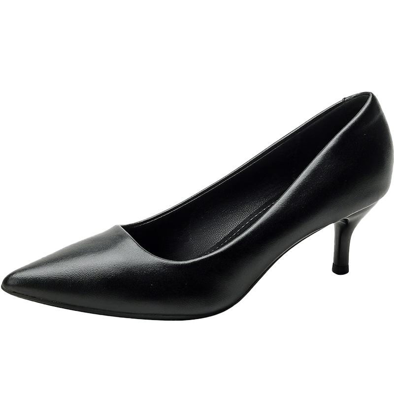 CARTELO Comfortable Versatile Black Thin High Heels for Women, KCC-357 Black 5cm, Size 36