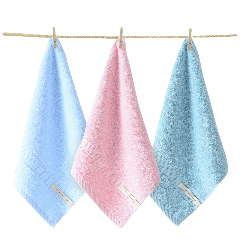 Grace Antibacterial Towels, 3-Pack, Pure Cotton Soft Comfortable Baby Children Sweat-Absorbing Water-Absorbing Small Towels for Wiping And Sports