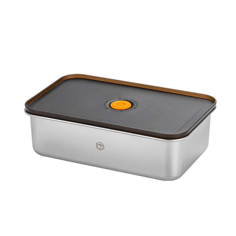 JD Original Stainless Steel Food Storage Container, Airtight Refrigerator Kitchen Storage Box, Fruit Snack Lunch Box 1.2L*1 Piece