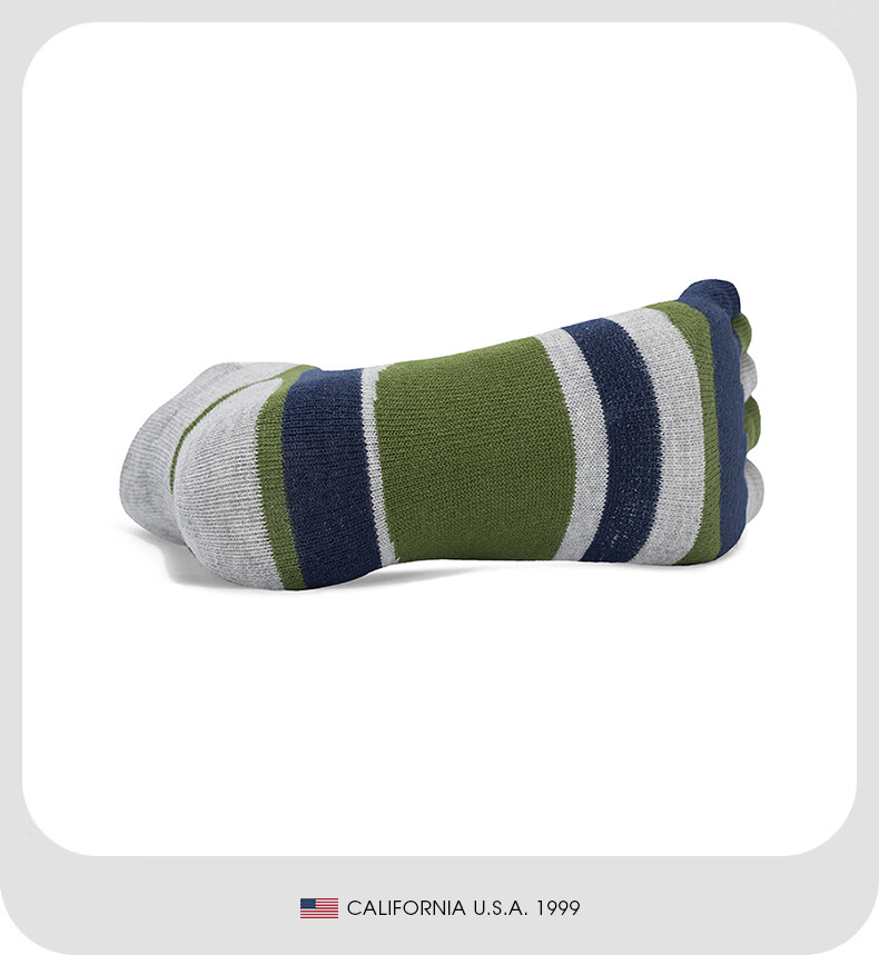 TFO Competition-Grade Outdoor Five-Toe Socks, Breathable Functional Hiking Socks, Wear-Resistant Toe Socks 2202439 Men's Blue And Orange 16