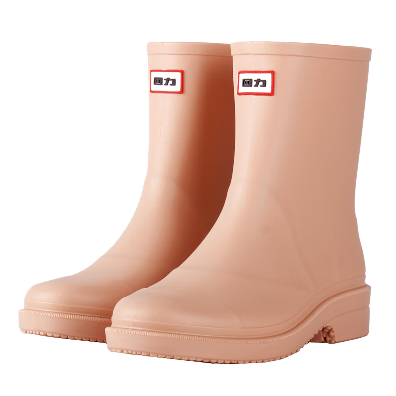 Huili Women's Fashion Rain Boots, Outdoor Waterproof Shoes, Non-Slip Short Boots, Wear-Resistant Rubber Shoes, Water Boots 6023 Khaki Size 40