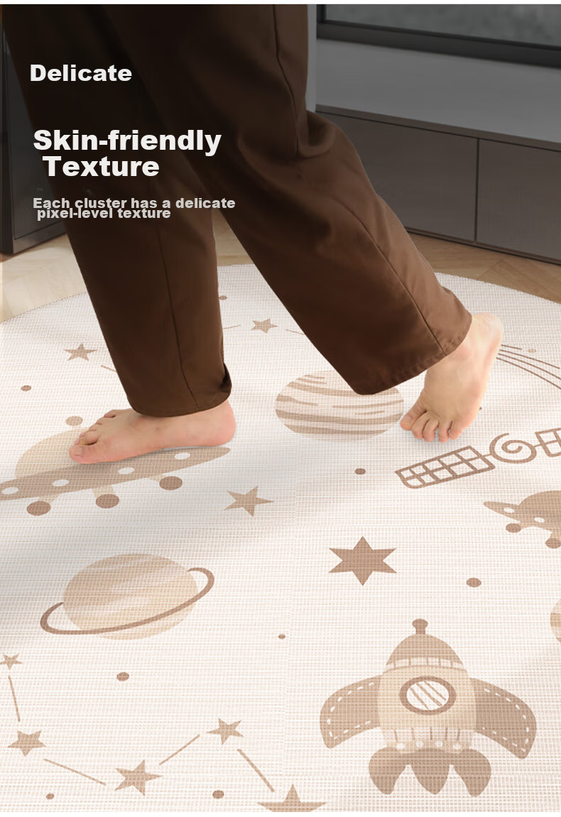 Dajiang Round Carpet Chair Mat for Swivel Chairs, Non-Slip Floor Mat for Study Room And Bedroom, 120x120cm 6