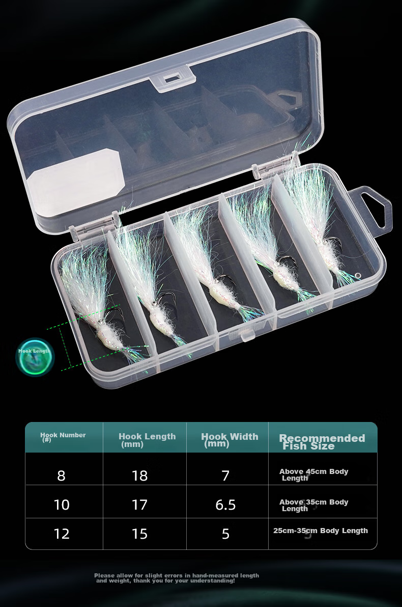 Erciyuan Lure Ice Silk Shrimp Stream Micro Artificial Bait Lure Maokou Baitiao Bionic Bait Glow-In Ice Silk Shrimp 6# 3