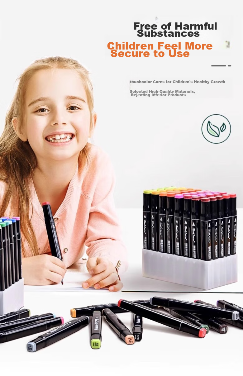 Touchcolor Dual-Tip Markers for Students, Oil-Based Art Set for Comic Design, Elementary School Children, Middle School Students, Watercolor Pens, Anime-Style, 120 Colors, Kindergarten Colored Pens, Refillable Ink 6