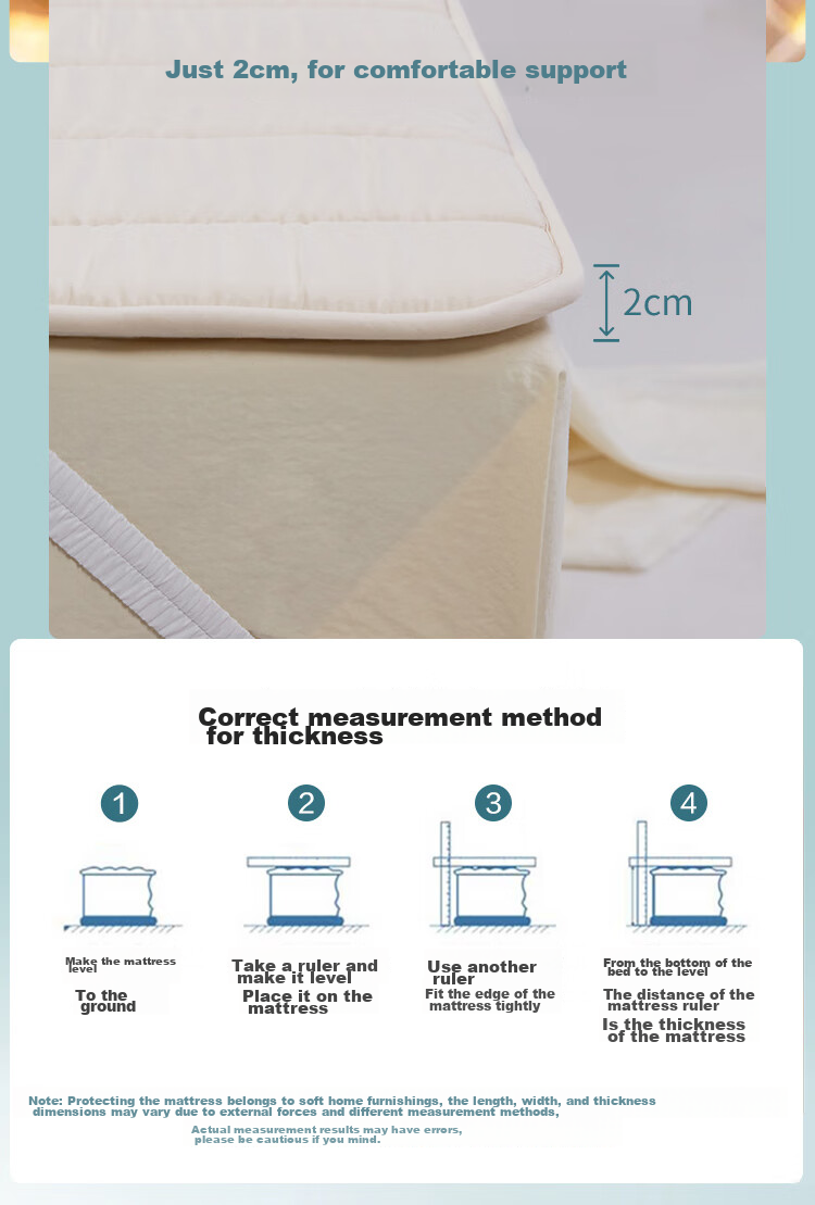 FUANNA Mattress, Pure Cotton High-Elastic Support Tatami Mat, Foldable Protective Pad, Double Soft Mat for 1.5-Meter Bed 5