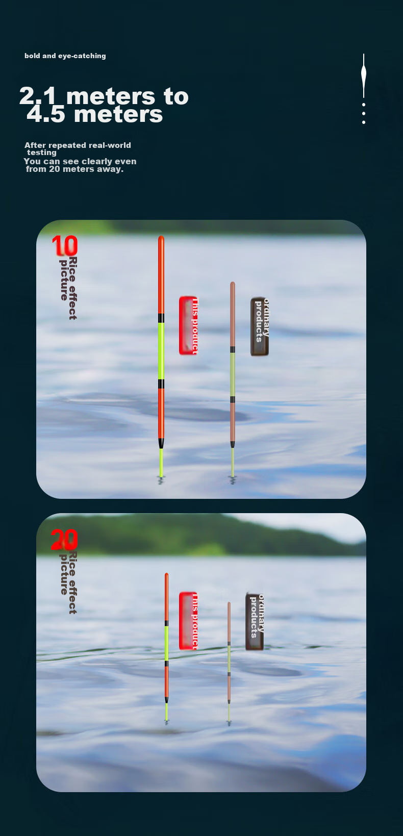 Xiaofengxian Qiao Zui Xing Cheng Piao H-NC, High-Sensitivity Fishing Float, Eye-Catching, Thickened, for Big Fish, Grass Carp, Silver Carp, Bighead Carp Float 5