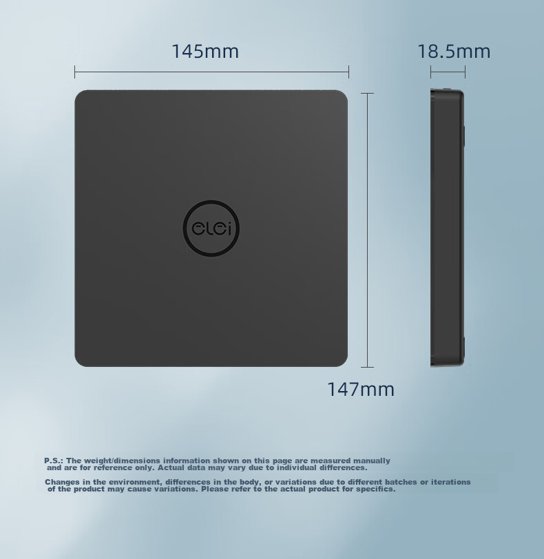 Elei USB External Optical Drive, Type-C External DVD Burner, Portable Optical Drive, CD/DVD External Drive, Compatible with Laptops And Desktop Computers 13