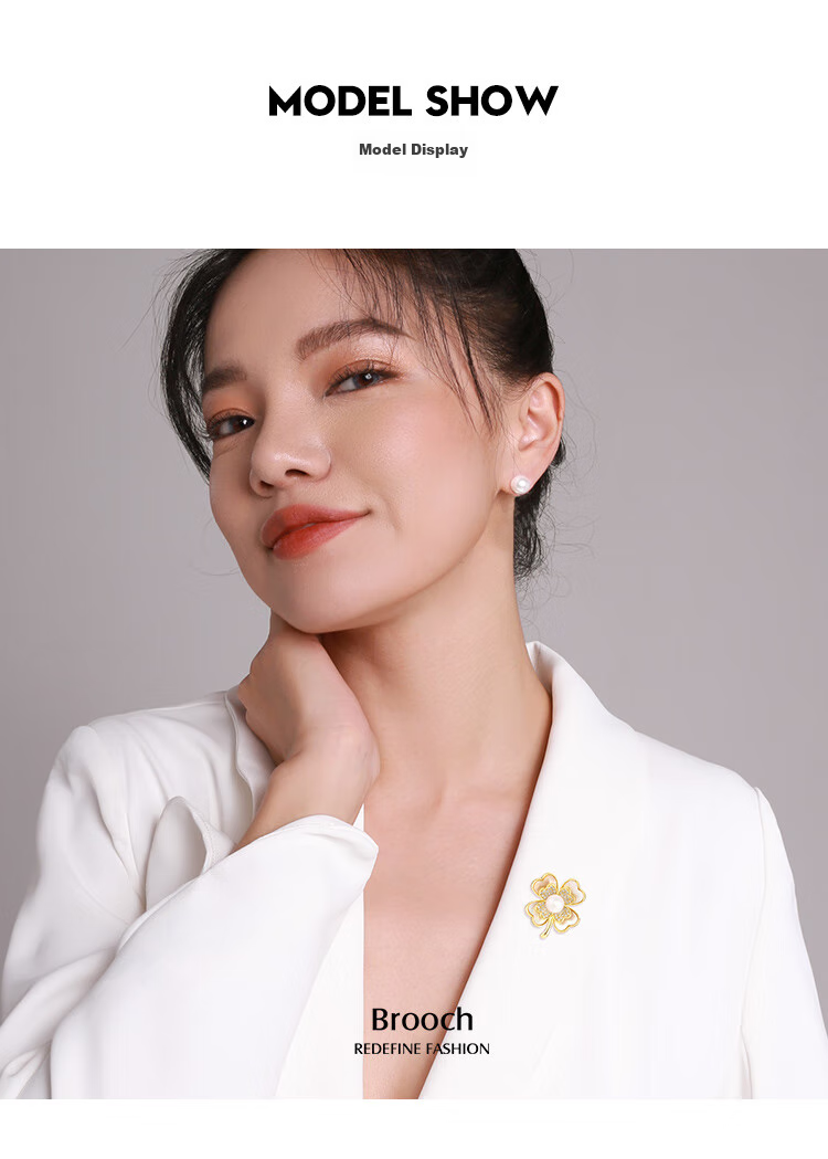 Qlady Peony Pearl Brooch, High-End Women's Luxury Anti-Exposure Scarf Pin, Mid-Autumn Festival Birthday Gift for Mom 3