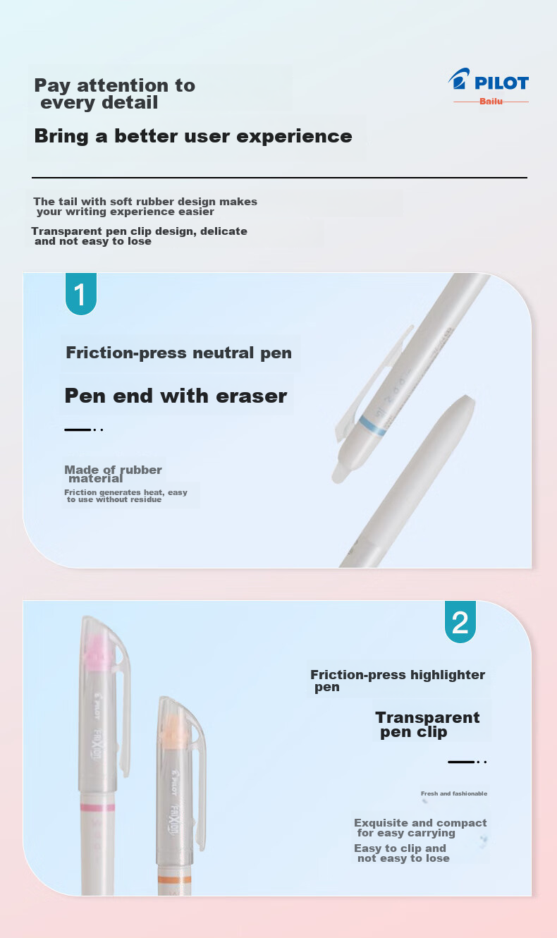 PILOT Erasable Gel Pen, Retractable Refill, Stylish Signature Pen, Ink Pen with Replaceable Refills, Waai Series LFBKRF12EF-MNGY 0.5 Mini Gray 8