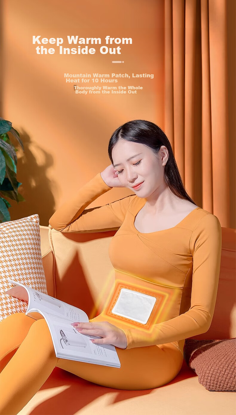 Shanshan Huangbao Baby Warm Patch, Self-Heating Compress, 50 Pieces, for Women's Menstrual Pain And Uterine Cold, Winter Body Warmer Patches 3