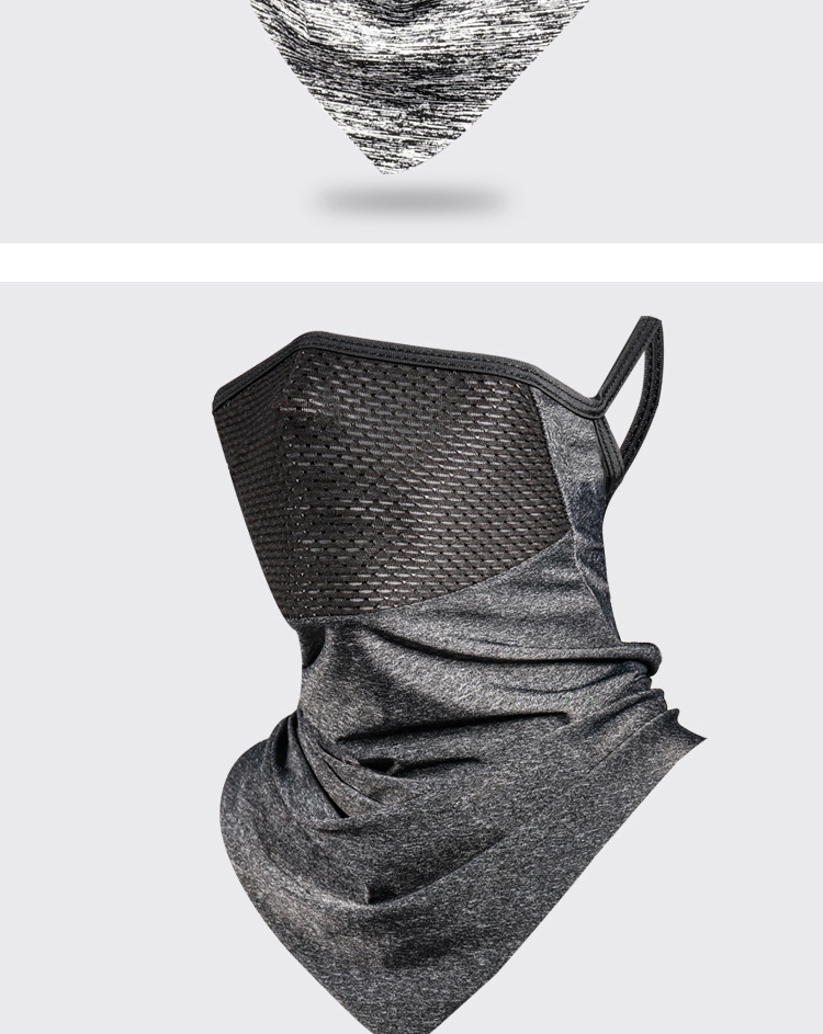 Cavalry Summer Ice Silk Magic Headband Breathable Sun Protection Mesh Sports Headband for Men And Women, Dust-Proof Triangular Band with Ear Flaps And Moisture-Wicking 12