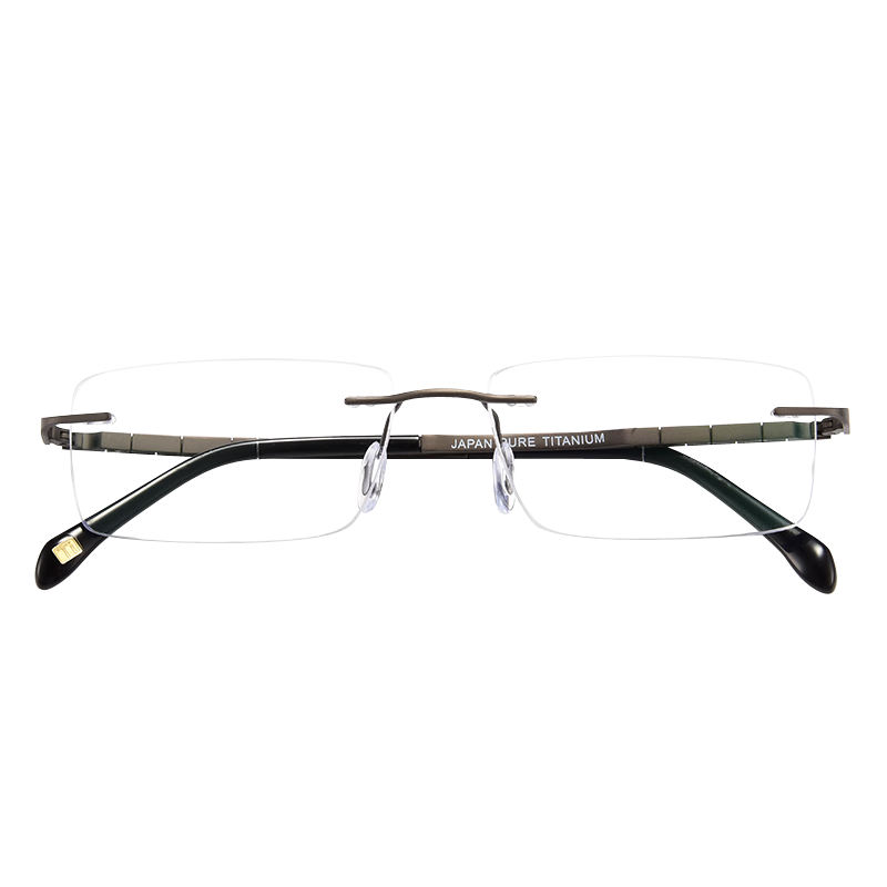 Chuangguo Japanese Imported Reading Glasses, High-End Pure Titanium Eye Protection Brand, Frameless, High-Definition, for Men's Driving, Anti-Blue Light, Authentic Product