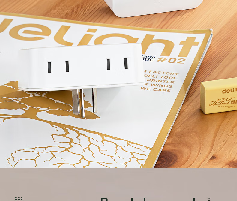 Deli 86-Type Conversion Plug/Adapter/power Converter/multi-Outlet Split Control One-To Converter Plug Suitable for Bedroom And Kitchen 18347 7